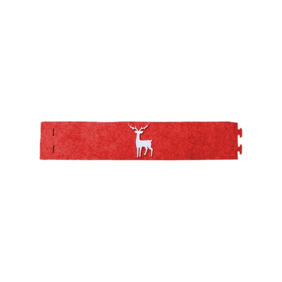 dajkiuy Christmas Tree Collar - 47x8 inch Christmas Tree Fence - Reindeer Patterns - Christmas Tree Collars for Artificial Trees Base for Home Party Decoration - Red