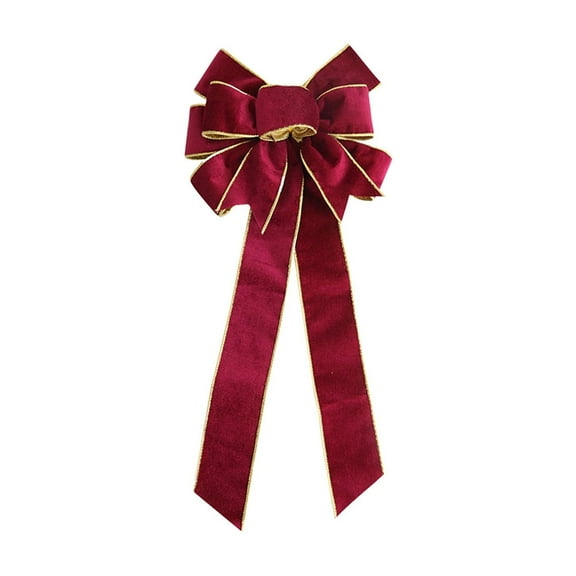 dajkiuy Christmas Velvet Ribbon Bows, Holiday Tree Topper, Xmas Bows for Wreaths, Gifts and Home Holiday Decor