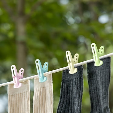 dajkiuy Clearance 12 Pack Colorful Plastic Clothespins,Heavy Duty Laundry Clothes Pins Clips Pegs,Drying Line Pegs Small Colored Clothes Pins for Outdoor,Picture Clips Food Package Clips
