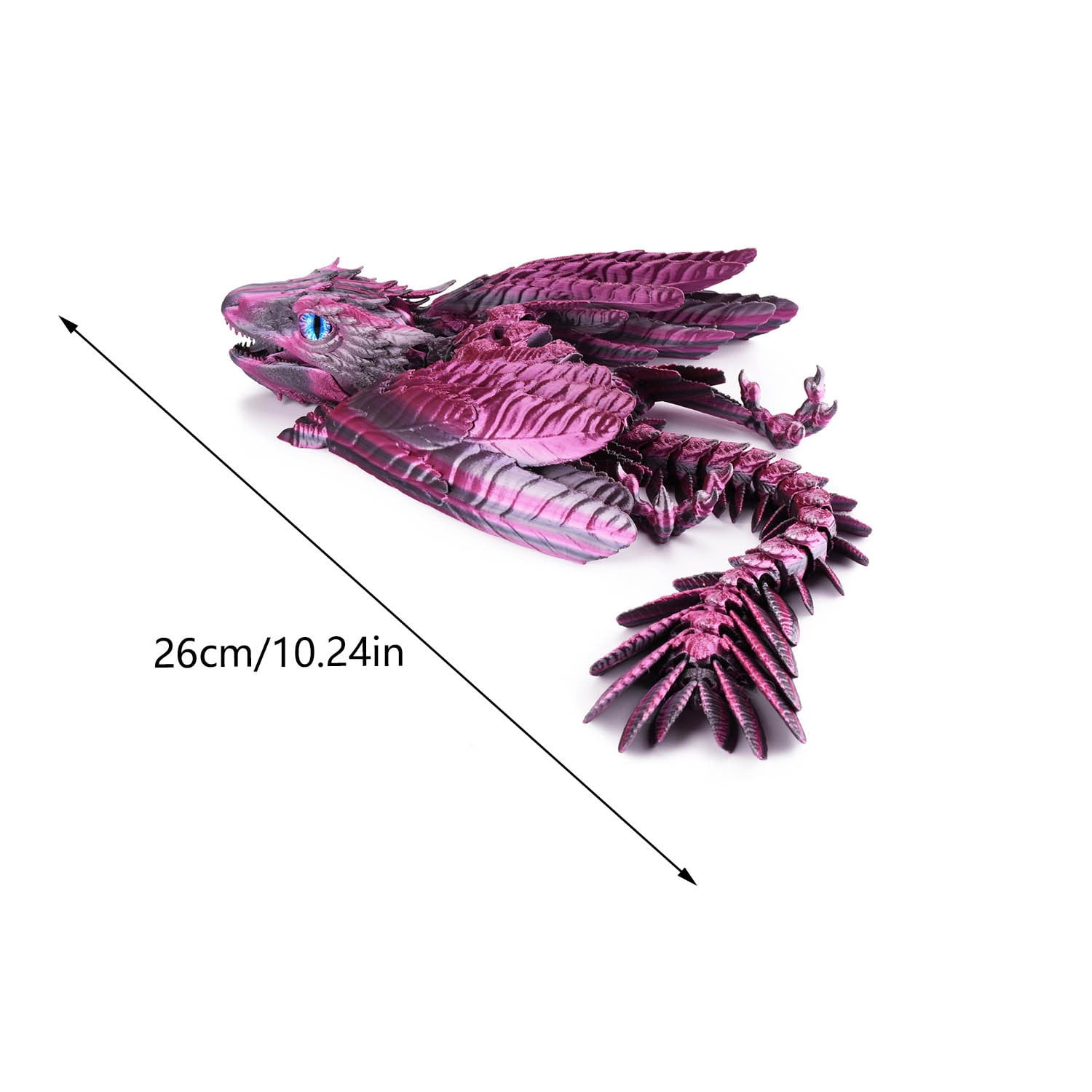 dajkiuy 3 D Printed Articulated Dragon Set Crystal Dragon Ornament Figure  Toy Dragon - Walmart.com, image size:1500x1500