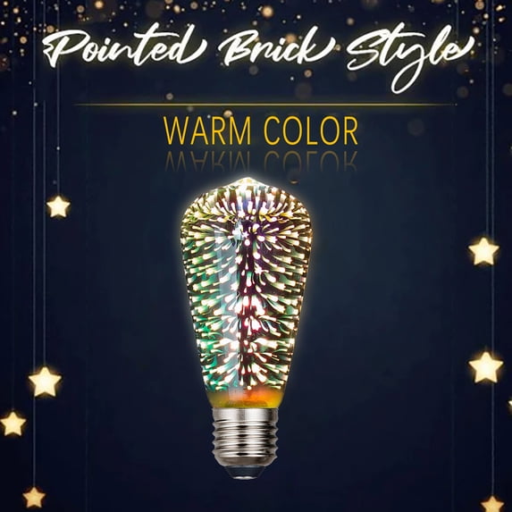 dajkiuy 3D Light Fireworks Effect LED Light Bulb - 4.5W Fairy Multicolor Light Bulb Disco Light Bulb Colorful Light Bulb, Party Light Bulb, Stain Glass Light Bulb, Firework Light Bulb