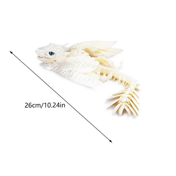 dajkiuy Cute 3D Printed Dragon, 10 Inch Articulated Crystal Dragon, Multi Color Dragon Figure toys for Home Office Executive Desk Decoration