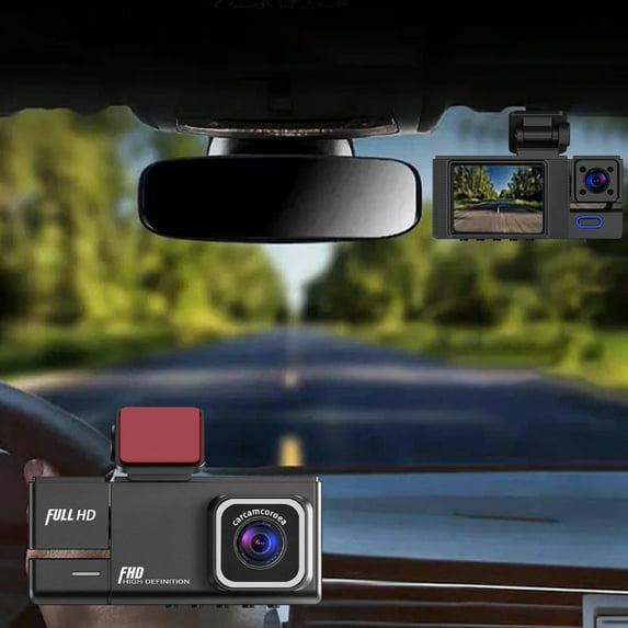 dajkiuy Dash Cam Front And Inside With 32G Card 1080P For Cars 170 Degrees Wide Angle 2.0'' IPS Screen Dashcam G-Sensor Loop Recording WDR Night Vision