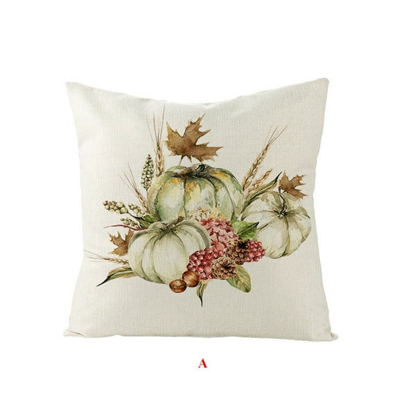 dajkiuy Clearance Fall Pillow Cover 18x18 Pumpkin Autumn Harvest Watercolor Flower Farmhouse Throw Pillow Cases for Couch Sofa Pumpkin Thanksgiving Outdoor Cushion Cases Home Decor