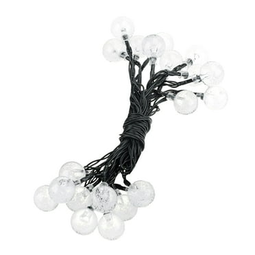 dajkiuy Clearance Globe String Lights for Bedroom,Decorative Christmas Lights,Crystal Crackle Ball Lights 9.84Ft 20 LED Soft White Battery Operated Fairy Lights Perfect for Valentine's Day Decor