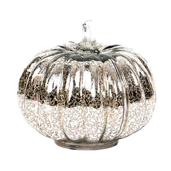 dajkiuy Halloween Glass Pumpkin Lights,Lighted Glass Pumpkins for Fall Halloween Thanksgiving Decorations Battery Operate,Tables Centerpieces Decorative Fall Decor