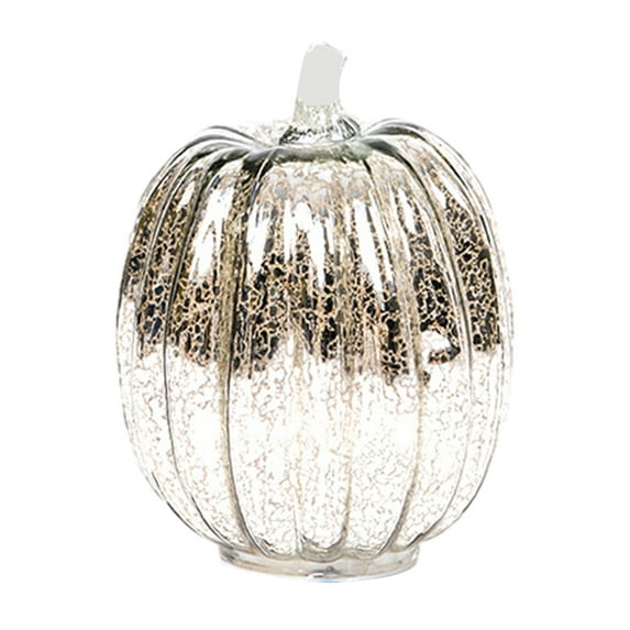 dajkiuy Halloween Glass Pumpkin Lights,Lighted Glass Pumpkins for Fall Halloween Thanksgiving Decorations Battery Operate,Tables Centerpieces Decorative Fall Decor