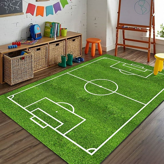 dajkiuy Indoor Football Field Game Rug, Living Room Coffee Table Mat, Bedroom Bedside Rug, Bedroom Decoration Rug, Kitchen Mat, Home Decoration, Entrance Door Mat