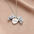 thumbnail image 1 of dajkiuy Mother's Love Micro Inlaid Pendant Heart Shaped Two-tone Necklace Fashion Jewelr, 1 of 3
