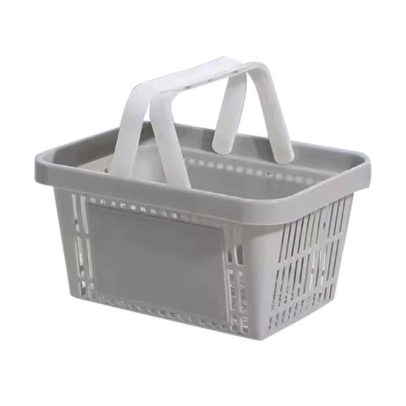 dajkiuy Shopping Baskets 5.7 L Plastic Shopping Baskets with Handles Store Baskets Retail Baskets with Handles for Market Grocery Supplies Thrift Convenience Storage (Red)