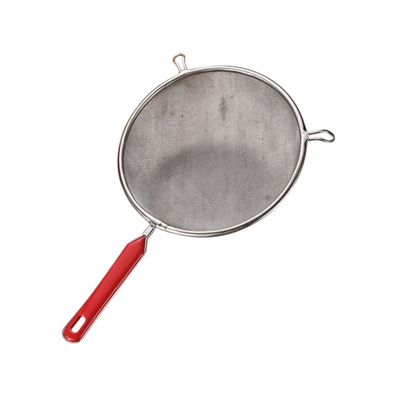dajkiuy Stainless Steel Strainer with Long Handle, Extra Fine Mesh Strainer with Handle,Stainless Steel Sieve Strainers for Kitchen Rice Juice(7.8 Inch)