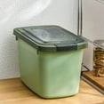 thumbnail image 1 of dajkiuy Storage bins with lids,Kitchen organizers and storage,Airtight Rice Container, Food Storage Cereal Container,Dog Food Storage Container With Measuring Cup，Green, 1 of 8
