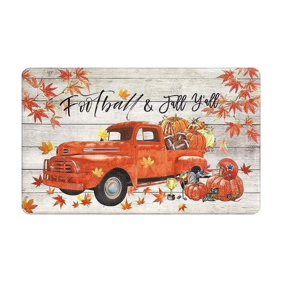 dajkiuy Thanksgiving Door Mat, Welcome Mats Outdoor for Front Door, Fall Pumpkins Car Non Slip Holiday Doormat Indoor Entryway Floor Rug for Entrance Outside Entry Home Decor 20”x31”