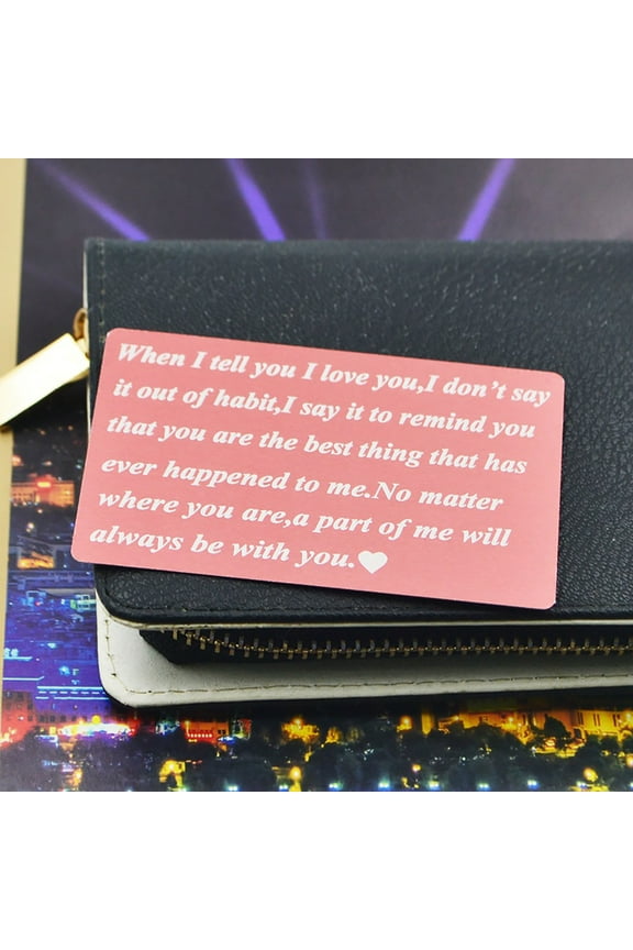 Wallet Insert Card Christmas Gift For His Husband Valentine’s Day Wife Girlfriend Anniversary Gift