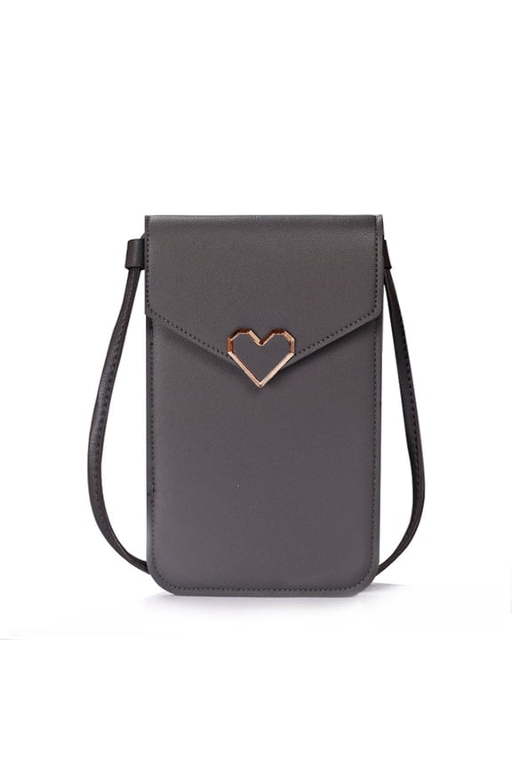 Women Touchscreen Phone Bags, Mini Leather Mobile Phone Crossbody Bags Shoulder Handbag Wallet With Credit Card Slots