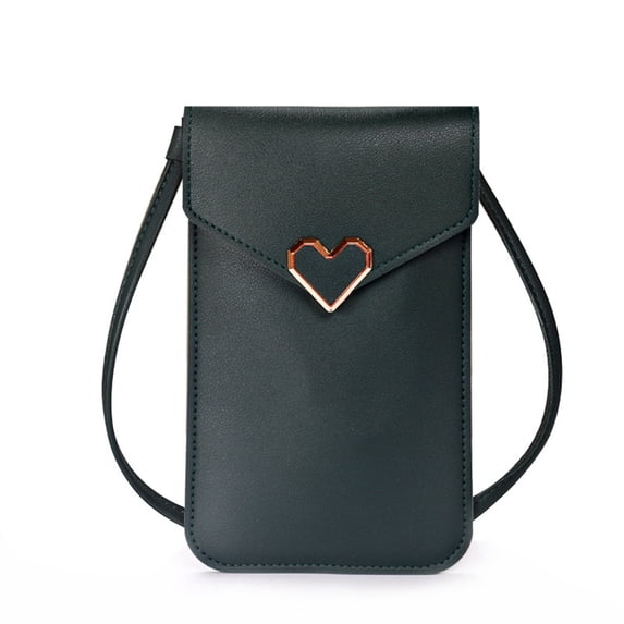 dajkiuy Women Touchscreen Phone Bags, Mini Leather Mobile Phone Crossbody Bags Shoulder Handbag Wallet With Credit Card Slots