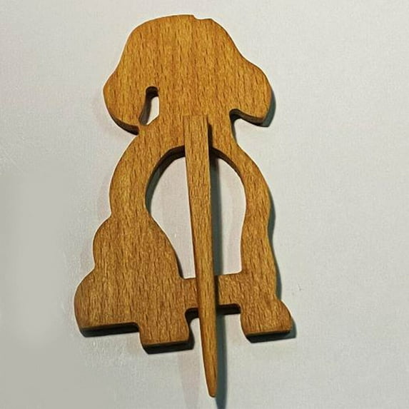 dajkiuy Wooden Brooch Pin With Cute Image Design Brooch, Sweater Clip, Vintage Shawl Pin Natural Wooden Brooch Pin