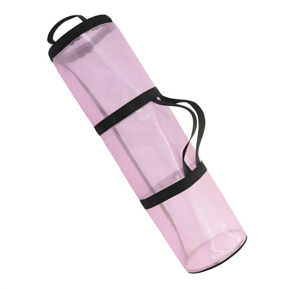 dajkiuy Wrapping Paper Storage Bag, Gift Wrap Organizer, Fits 24 Inch Long Rolls, Hold Up to 24 Rolls, Heavy Duty Clear PVC Bag with Top and Side Handles (Pink)
