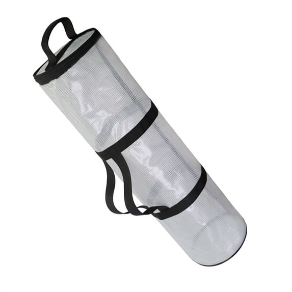 dajkiuy Wrapping Paper Storage Bag, Gift Wrap Organizer, Fits 24 Inch Long Rolls, Hold Up to 24 Rolls, Heavy Duty Clear PVC Bag with Top and Side Handles (White)