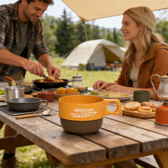 dajkiuy Coffee Mug, Camping Tea Cups with Handle for Coffee, Tea, Milk, Camping Lover Holiday Gifts