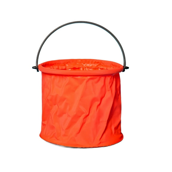dajkiuy Collapsible Bucket Water Container Portable Mini Folding Camp Wash Basin for Outdoor Traveling Hiking Fishing Car Washing Gardening Camping (Orange)