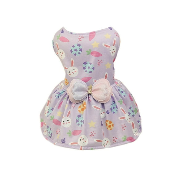 dajkiuy Dog Dresses for Small Dogs Cute Girl Female Dog Dress Mommy Puppy Shirt Skirt Doggie Dresses Pet Summer Clothes Apparel for Dogs and Cats (Easter Egg,Size L)