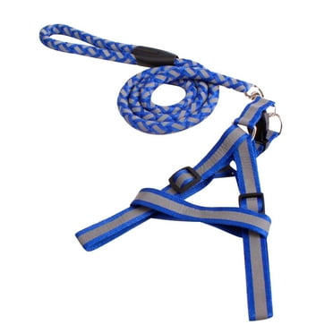 dajkiuy Dog Harness,Cat Harness and Leash for Walking,Adjustable and Reflective Cat Vest, Escape Proof Kitten Harness, Easy to Put on for Cats Walking and Traveling (Blue)