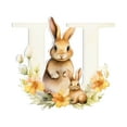 thumbnail image 1 of dajkiuy Easter 26 Initial Letter Pendant - Cute Bunny Pendants - Acrylic Rabbit Figures DIY Hanging Gift for Party Supplies Birthday Gift Funny Bunny Decor for Home (U), 1 of 5