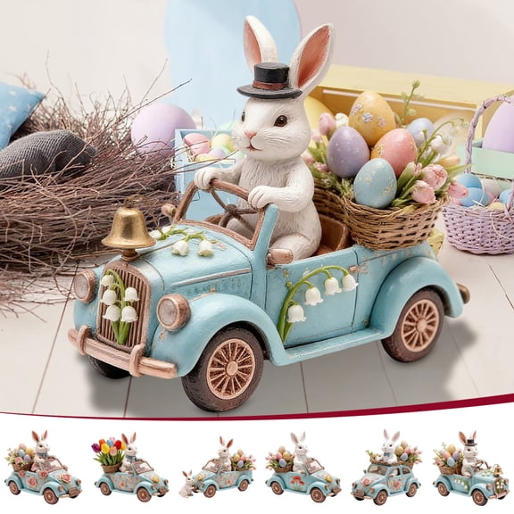 dajkiuy Easter Acrylic Bunny Egg Ornament, Desktop Decoration, Cute Rabbit Shape Spring Home Holiday Decor, Easter Table Centerpiece