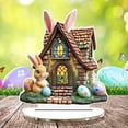 thumbnail image 1 of dajkiuy Easter Bunny Tabletop Decorations, Rabbit Egg Tabletop Centerpieces for Easter Spring Tiered Tray Home Party Favor Indoor Decorations, 1 of 6