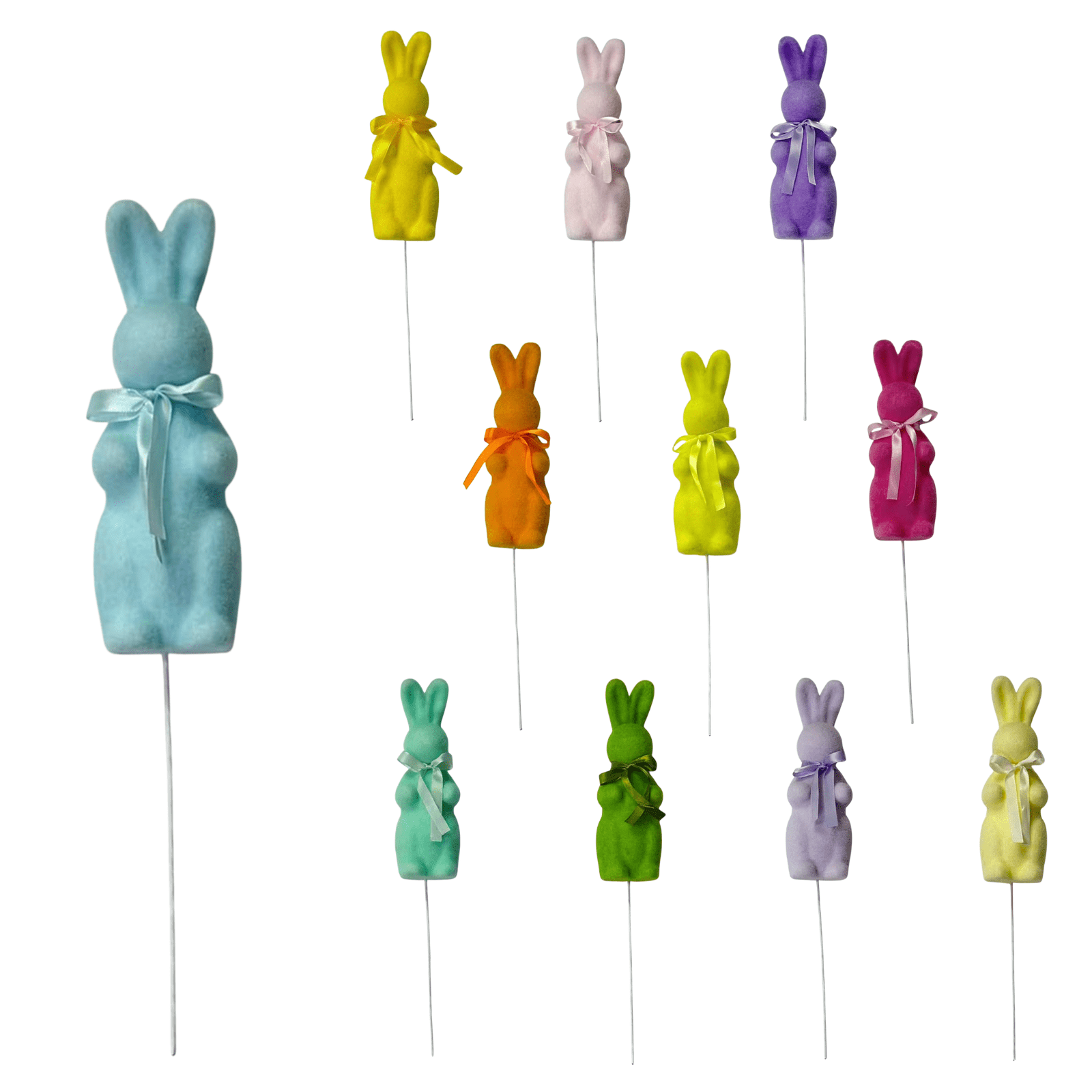 dajkiuy Easter Rabbits Decoration, Foam Bunny Picks for Easter Party ...