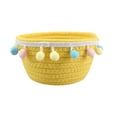 thumbnail image 1 of dajkiuy Easter Small Woven Basket, Mini Cotton Rope Storage Basket, Tiny Easter Basket, Shelf Basket, Round Decorative Toy Dog Cat Basket for Nursery, Empty Gift Basket, 7.8x3.9 inch, 1 of 6