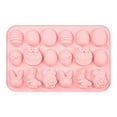 thumbnail image 1 of dajkiuy Easter Themed Silicone Molds - 18 Cavity 3D Rabbit Bunny Eggs Basket Mould - Candy Cake Molds for Baking - Cute Shaped for Easter Mould, 1 of 9