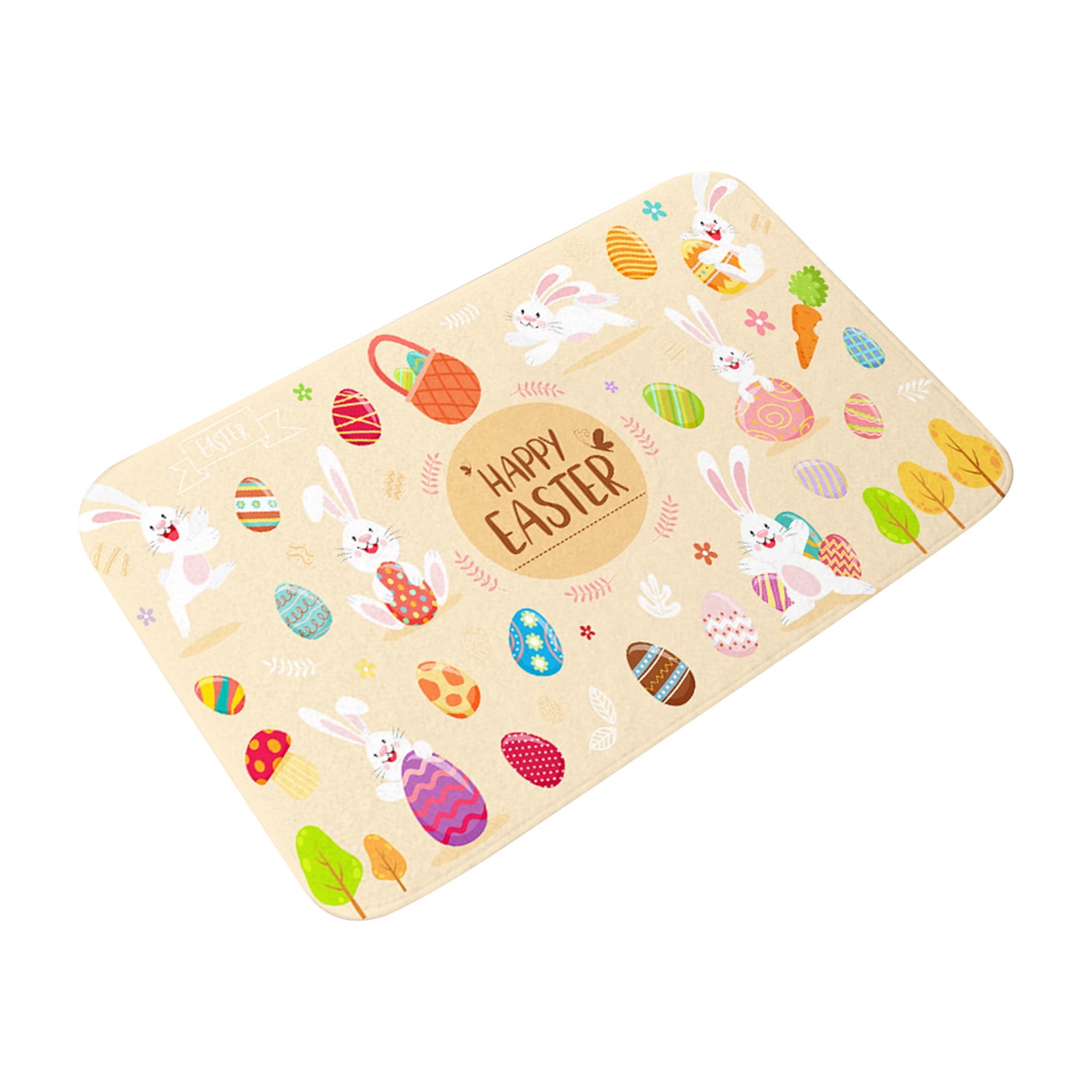 dajkiuy Easter Welcome Doormat Bunny Spring Indoor Outdoor Front Porch ...