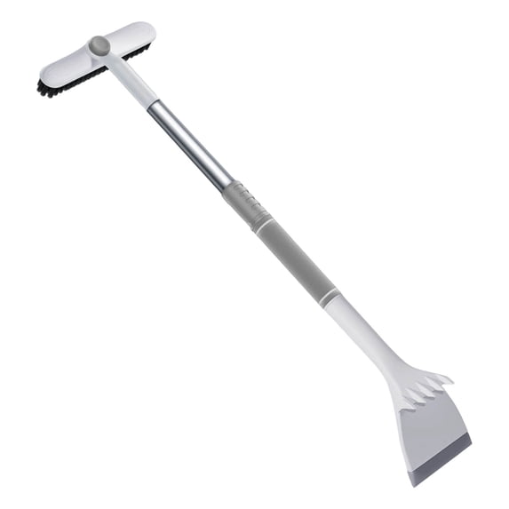 dajkiuy Extendable Snow Brush & Ice Scraper for Car Windshield, Automotive Snow Removal Tool with Foam Handle and 360° Rotating Brush Head for Cars, Trucks and SUVs