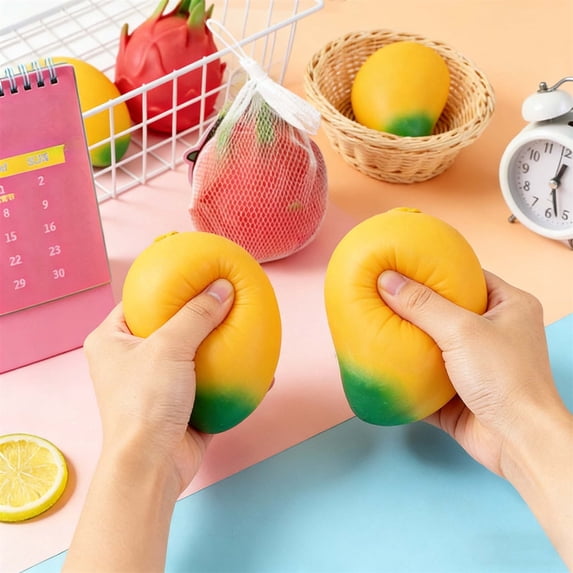 dajkiuy Fidget Squeeze Toys, Fruit Squishies Toys, Fake Fruit Novelty Toys for Adults, Ideal for Anxiety Relief