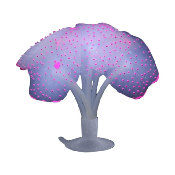 dajkiuy Fish Tank Landscaping Supplies - Fish Tank Accessories - Aquarium Decorations - Fluorescent Simulation Jellyfish - Silica gel, Red