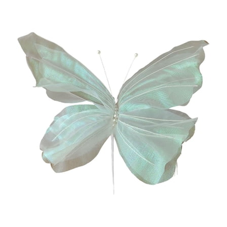 dajkiuy Giant Artificial Butterfly, 20 Inch Artificial Gauze Butterfly for Wedding Party Birthday Home Garden Backdrop Decorations