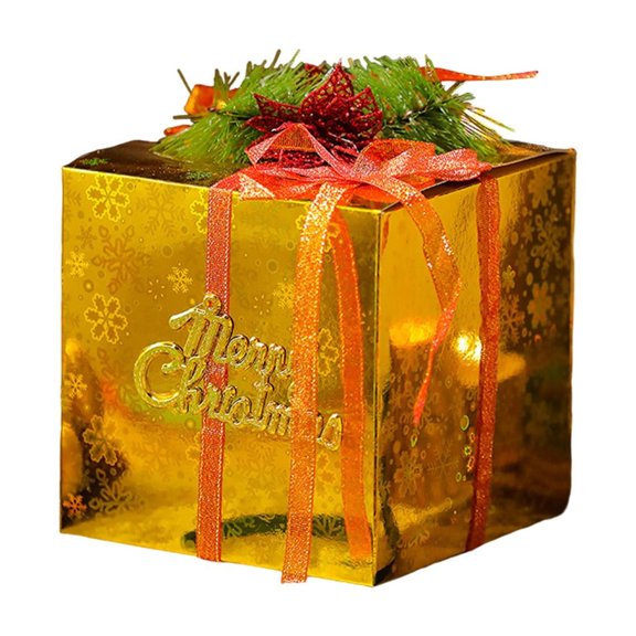dajkiuy Gift Boxes Christmas Decorations, Merry Christmas Christmas Tree Present Boxes, Christmas Home Gift Box Decorations 6"x6"x6"