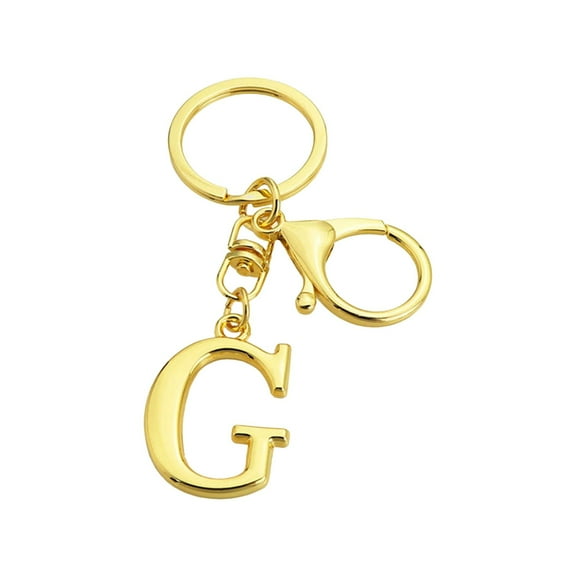 dajkiuy Gold Initial Letter Keychain for Women Bag Charms for Handbags Metal Alphabet Keychain, G