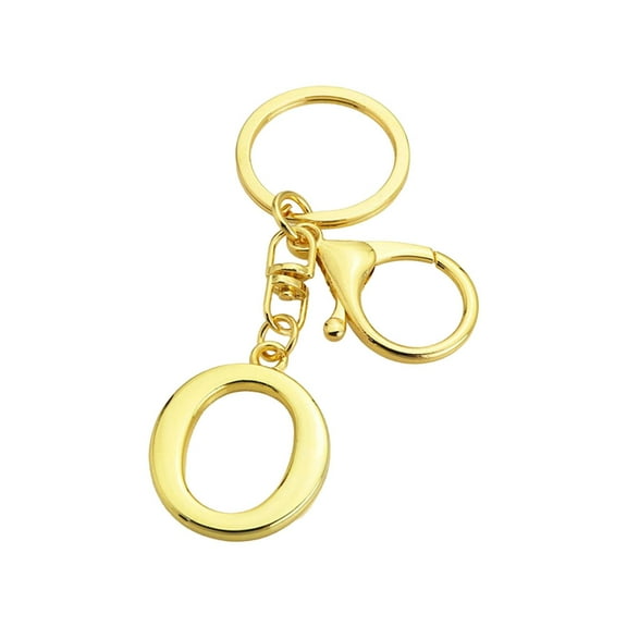 dajkiuy Gold Initial Letter Keychain for Women Bag Charms for Handbags Metal Alphabet Keychain, O