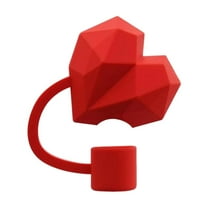 dajkiuy Heart Straw Cover Cap for Stanley Cup, Silicone Straw Tips Lids Lover Couple Fun Gifts