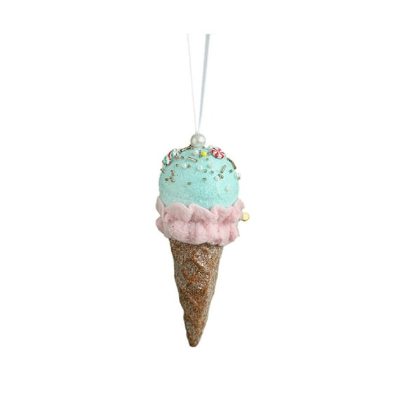 dajkiuy Ice Cream Christmas Ornaments, Pastel Ice Cream Hanging Pendant Gifts for Xmas New Year Birthday Home Party Indoor Outdoor