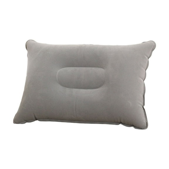 dajkiuy Inflatable Pillow for Camping Travel Pillow Flocked Fabric Air Pillow for Comfortable, Ergonomic Inflating Pillows for Neck & Lumbar Support While Camp Hiking Backpacking (Gray)