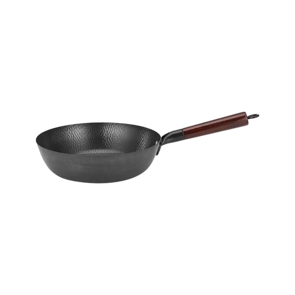 dajkiuy Iron Pan, Uncoated Nonstick Frying Pan, Stir Fry Skillet for Gas Cooktops, Rust-Free Iron Wok Pan