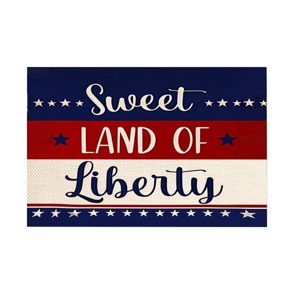 dajkiuy July 4th Placemats - Red White Blue Heat Resistant Placemat Washable Linen Summer Table Mats Independence Day Party Holiday Decorations for Home Kitchen Dining Table Outdoor Indoor