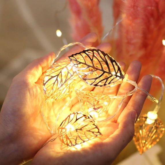 dajkiuy LED Leaf String Lights, USB Powered, 6.56FT Leaf Fairy Lights Indoor Decorative Lights for Holiday Christmas Wedding Party Home Decoration