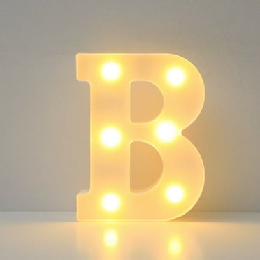 dajkiuy LED Letter Lights Sign 26 Alphabet,Light Up Alphabet Letter for Home Party Wedding Decoration B