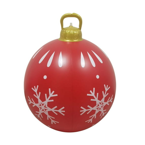 dajkiuy Large Christmas PVC Inflatable Christmas Decorative Ball, 24 inch Giant Inflatable Christmas Ornaments Balls for Outdoor Decorations Holiday Decoration