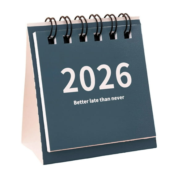 dajkiuy Mini Desk Calendar 2025-2026, Small Standing Flip Desk Calendar, July 2025 until Dec 2026, Twin-Wire Binding for Daily Home Office Supplies